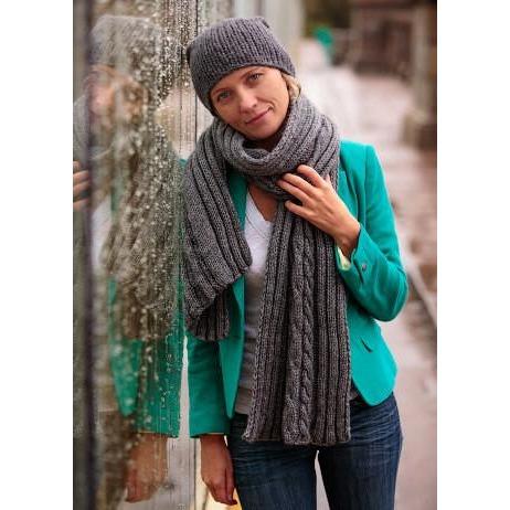 Elegant knitted women winter shawl and hat - AsDidy fashion