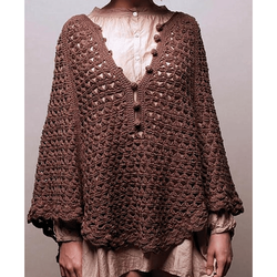 Crochet poncho pattern - PDF Pattern only - Crochet clothes